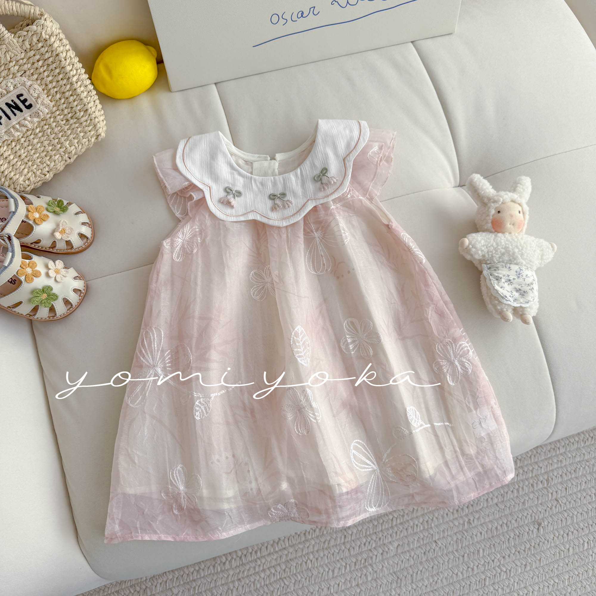 【现货】252-优米优卡-童装2025夏季新款印花刺绣连衣裙-252052