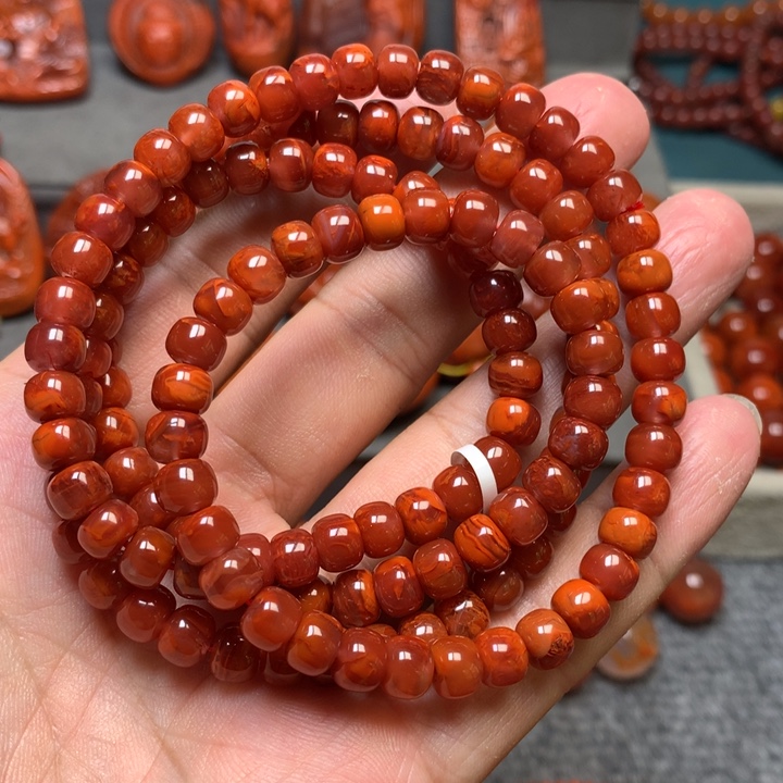 未镶嵌手串南红玛瑙7m m