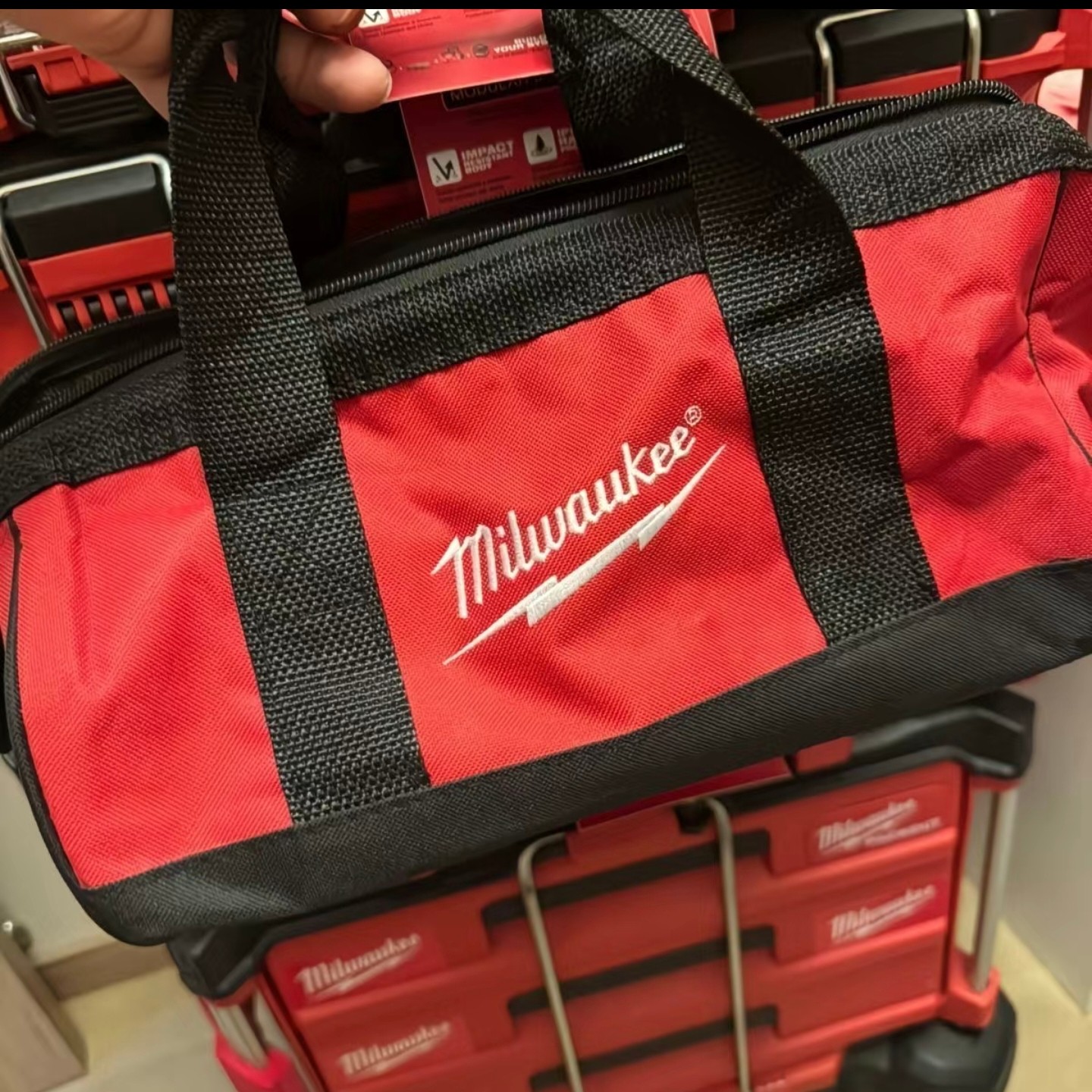 美沃奇Milwaukee工具包电工加厚大容量耐磨帆布手提木工收纳包