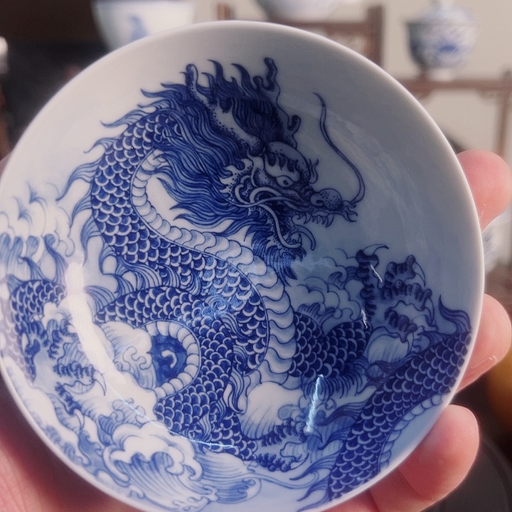 景德镇陶瓷艺术龙杯