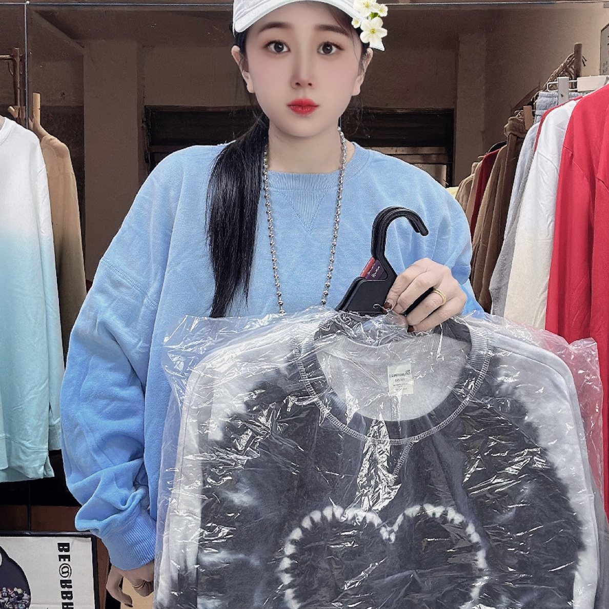 外贸纯棉休闲卫衣男女同款多色166