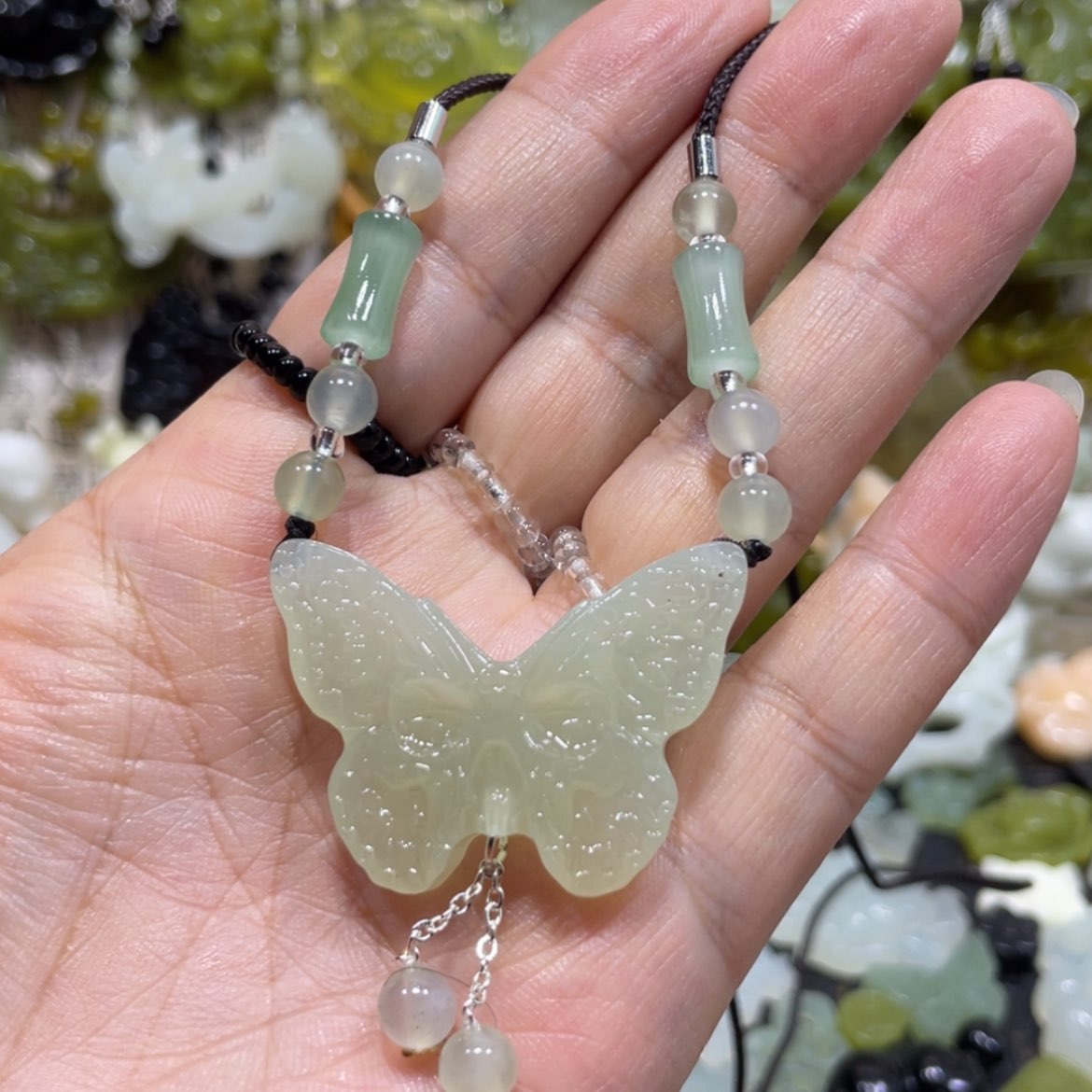 【闪购商品】岫玉颈饰未镶嵌10吊坠