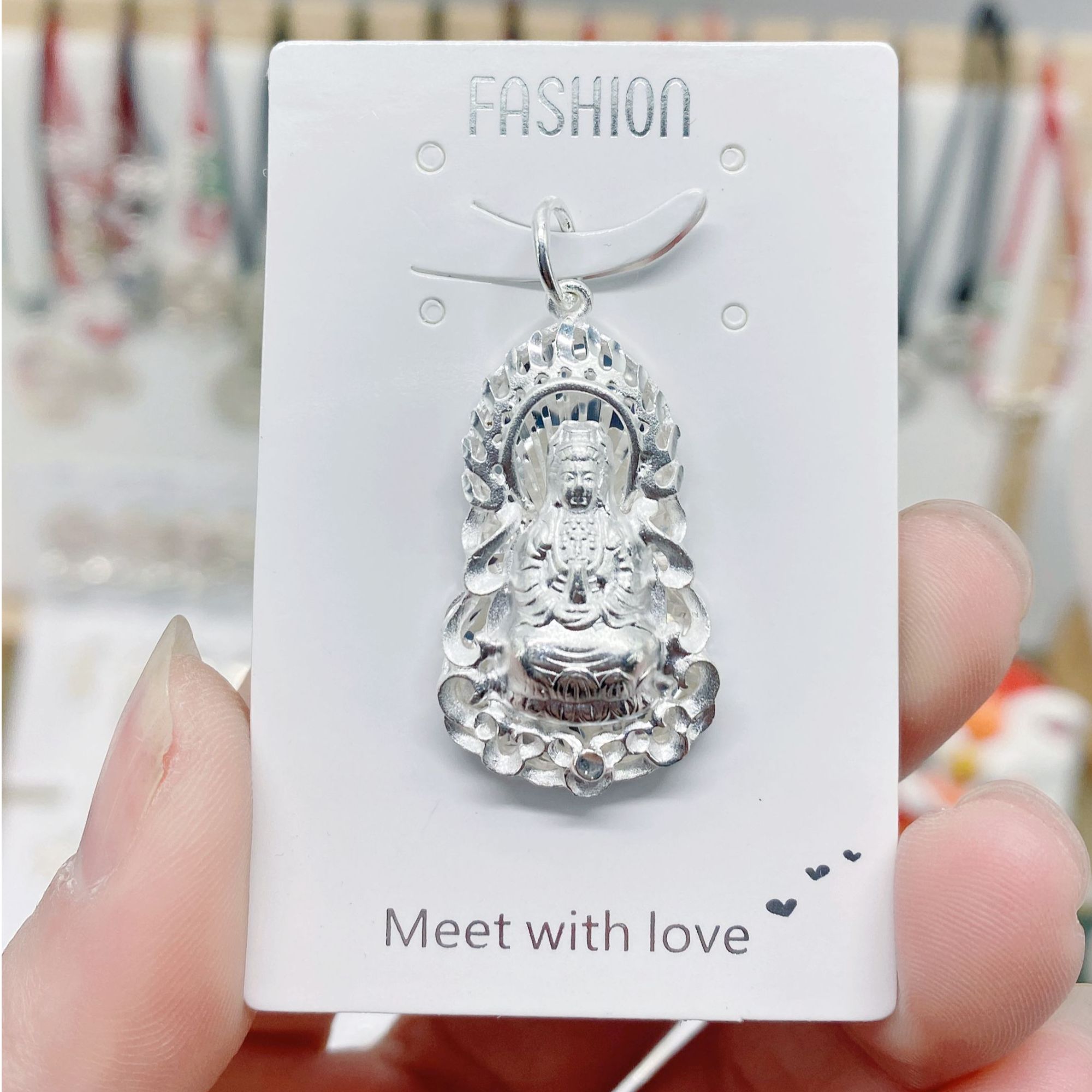 吊坠足银 足银观音吊坠