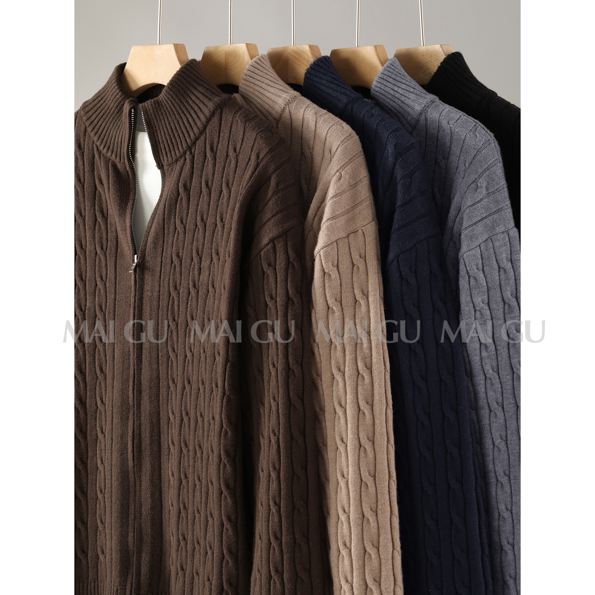 【拉柜裁缝】【琥珀之光老钱风绞花针织】秋冬立领新贵气质感开衫夹克