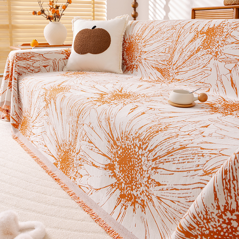 法式毛绒沙发巾2025新款四季通用沙发盖布无需测量冬季套罩坐垫毯