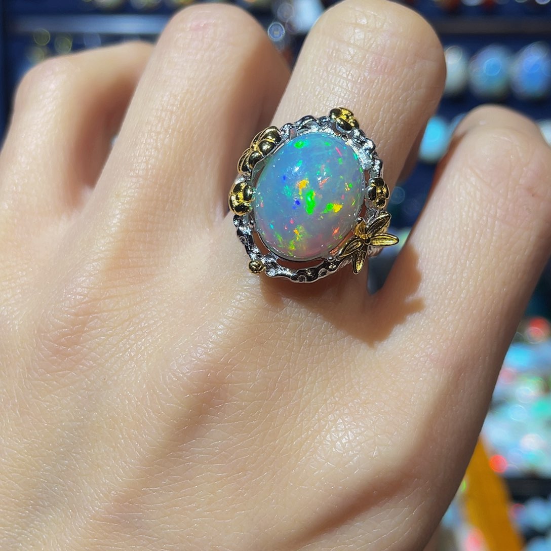 欧泊欧泊戒指银S925镶嵌