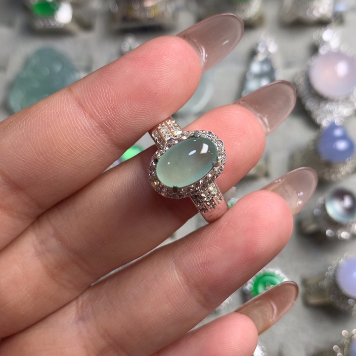 翡翠未镶嵌戒指缅甸天然翡翠a货