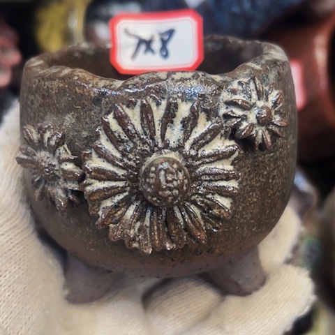 红陶粗陶花盆手工