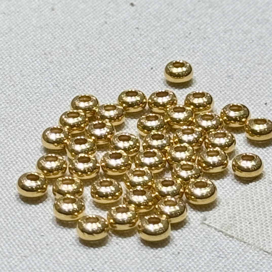 18k金算盘珠配件/多样性发一件/48小时鉴赏期