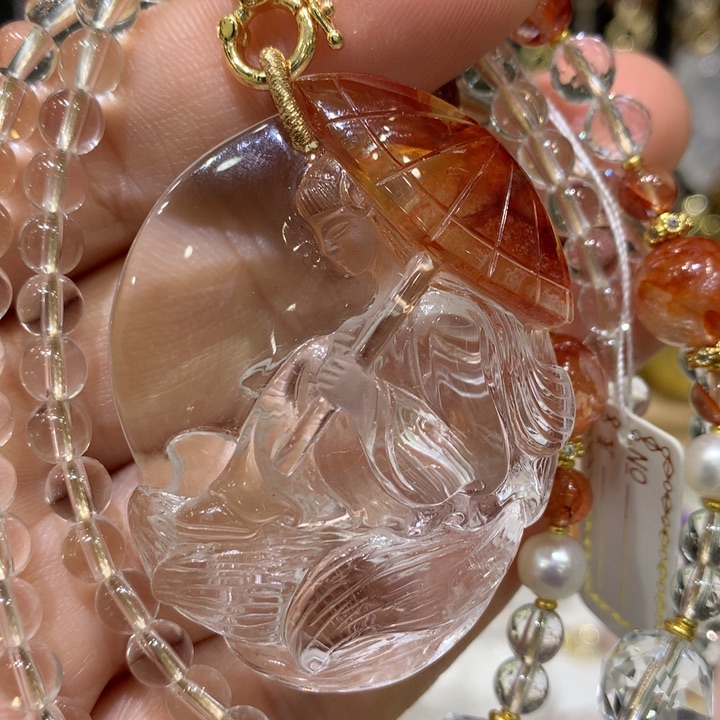 水晶颈饰未镶嵌天然