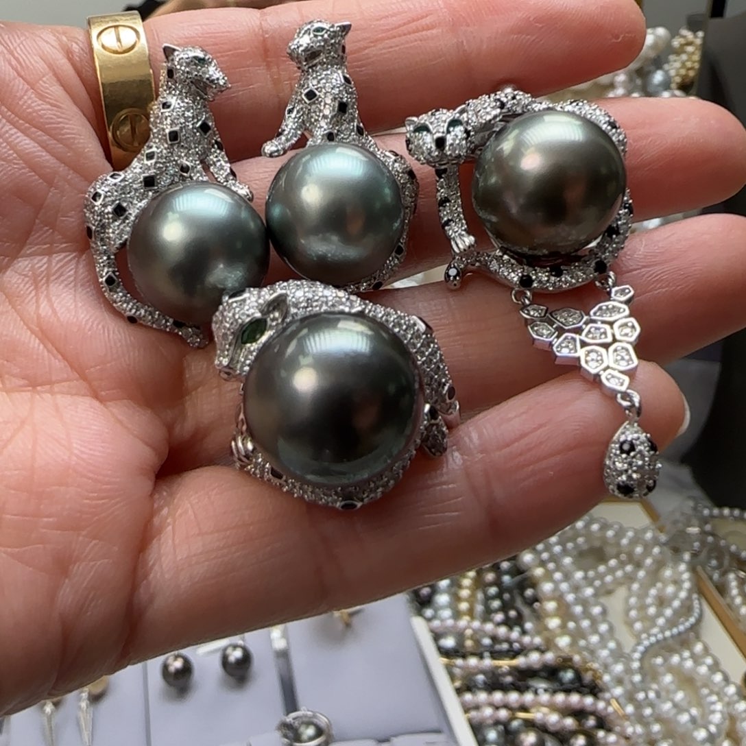 海水珍珠戒指银S925镶嵌