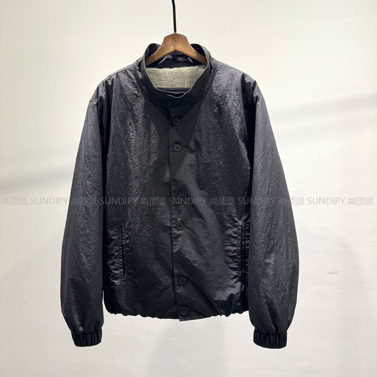 时尚通勤立领座山雕休闲夹克潮牌INS男士冬季韩版宽松加绒外套