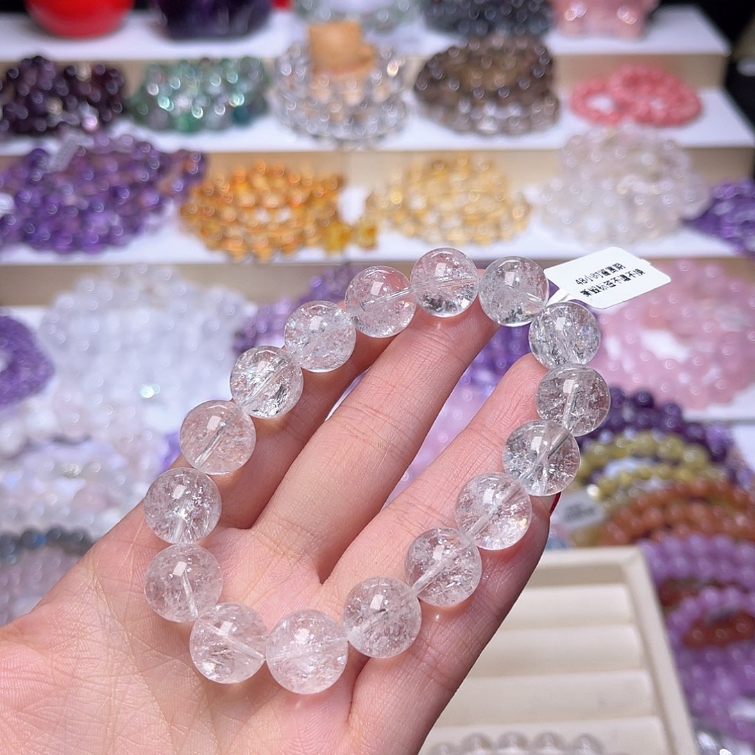 水晶手串未镶嵌火****z天然水晶13mm
