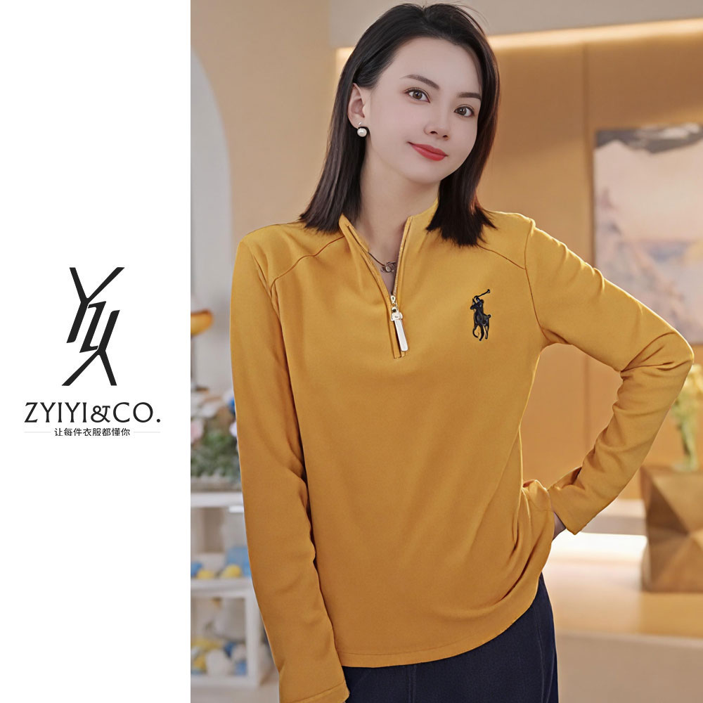 【骑士小马】长袖T恤修身加绒保暖2026新款秋冬打底衫时尚百搭上衣