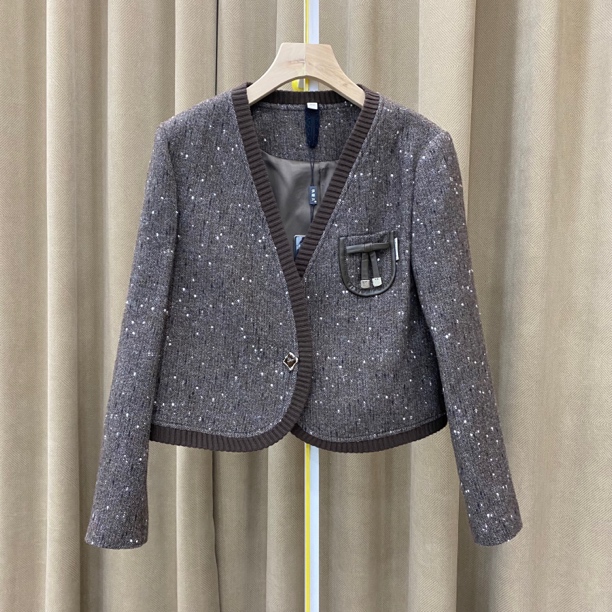 【HW624】2025高级外套秋冬新款女休闲上衣外套
