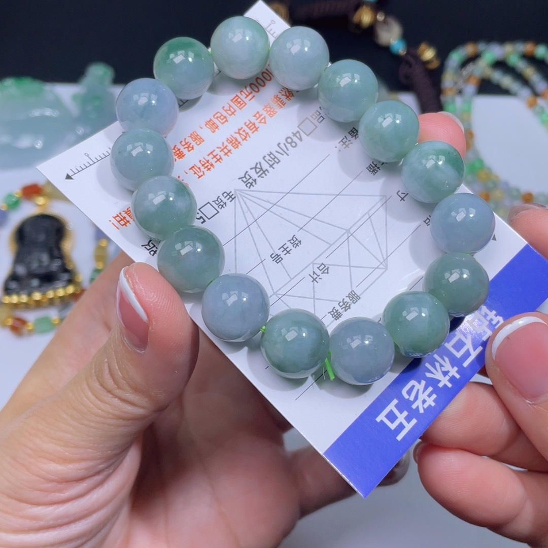 翡翠手链未镶嵌手串
