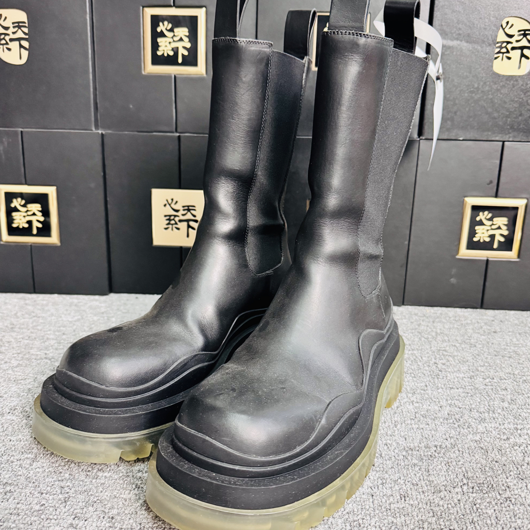 95新 BOTTEGA VENETA/葆蝶家 果冻底中筒靴37码ysc4230
