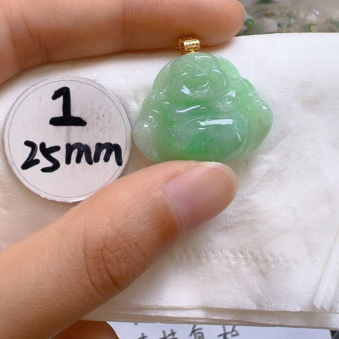 翡翠颈饰18K金镶嵌翡翠