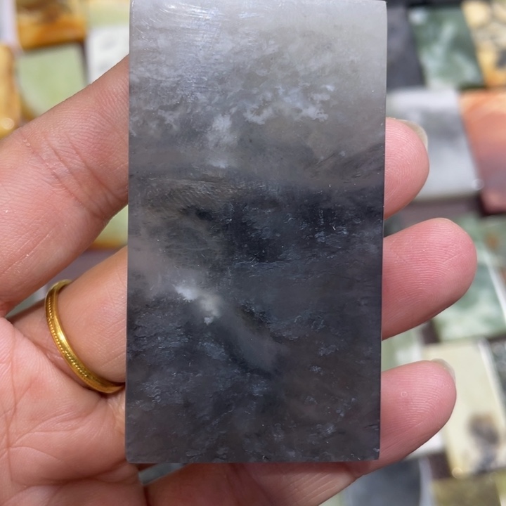 蛇纹石玉未镶嵌天然花玉平安无事牌