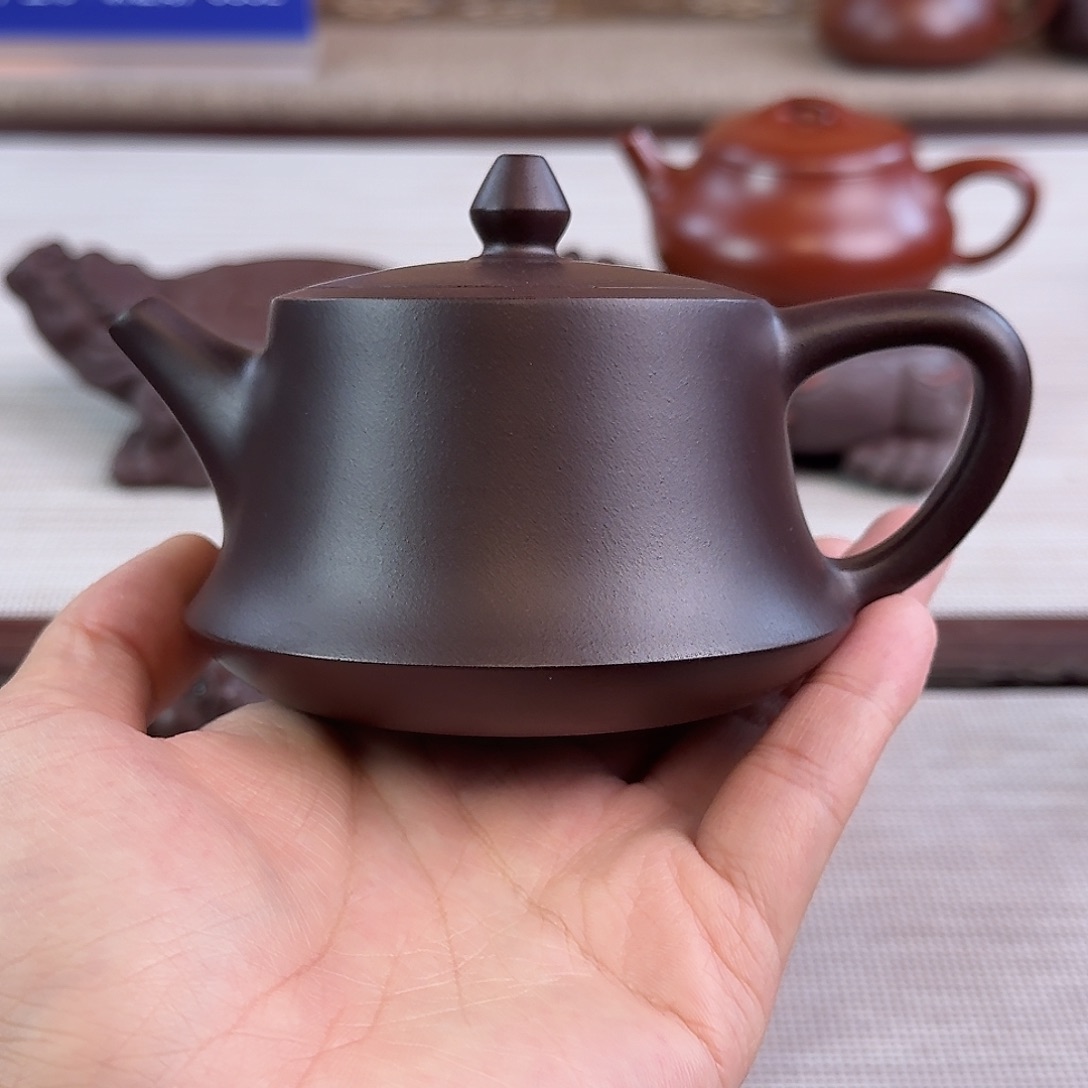紫砂茶壶220cc老紫泥住础