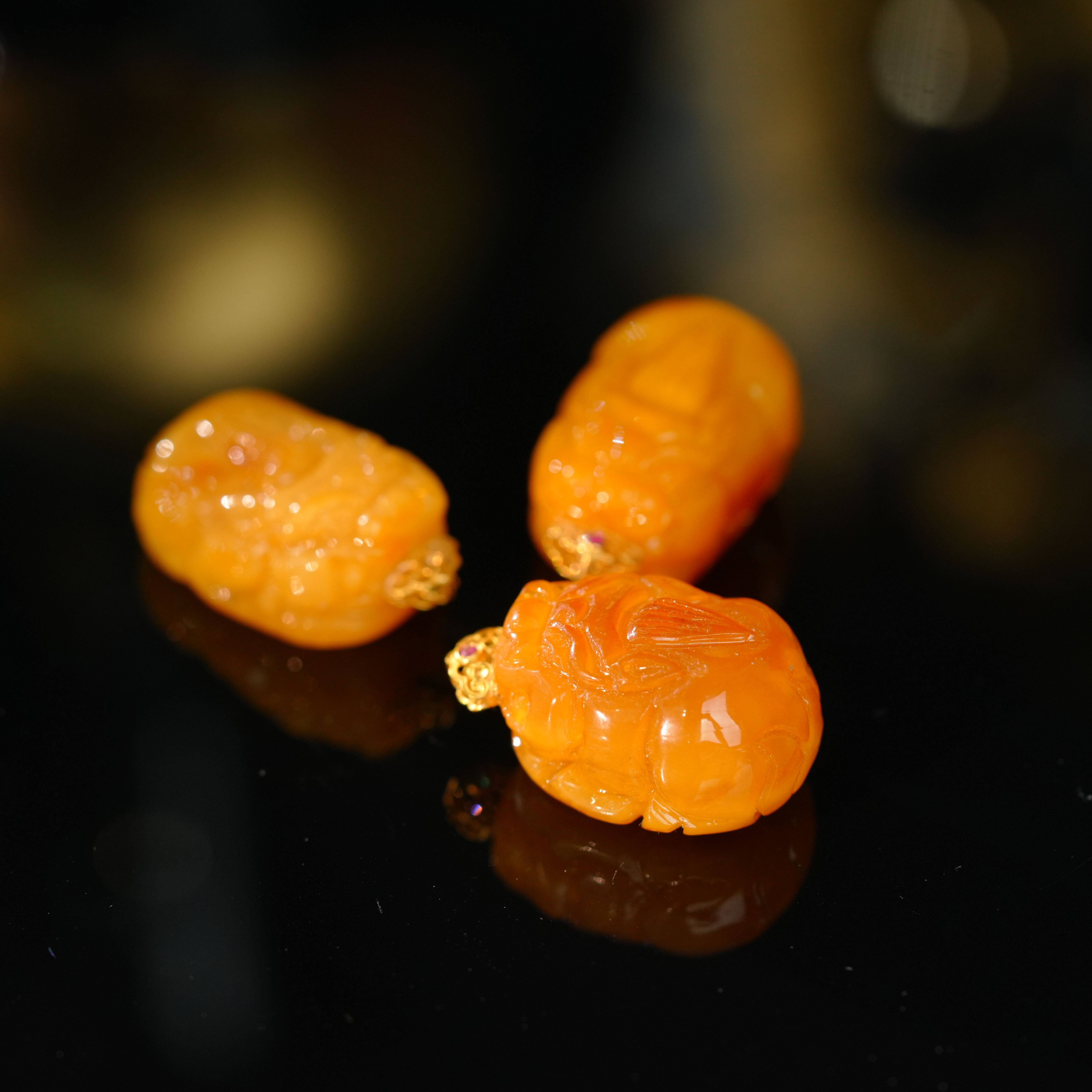 【初见好物】18k金蜜蜡吊坠 MCH361X592【多样性发一件】