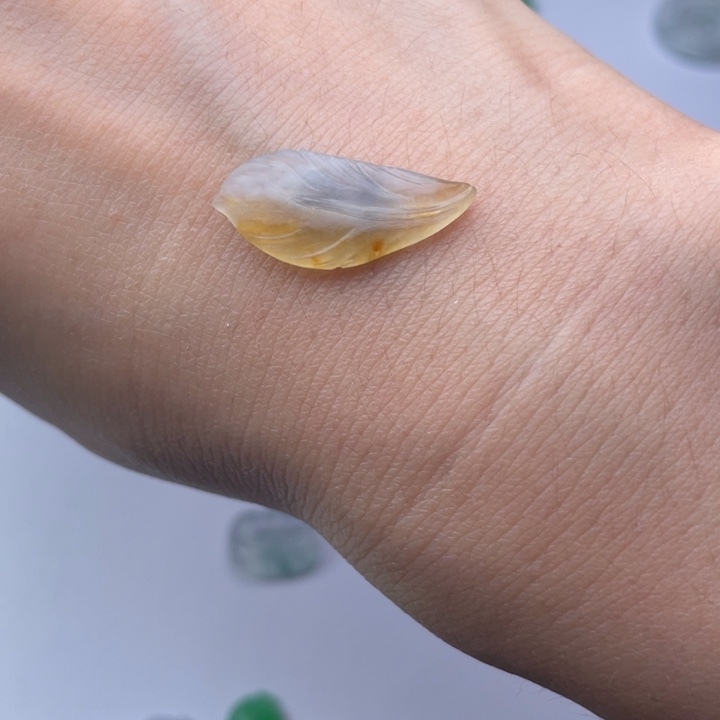 定制翡翠未镶嵌天然翡翠A货羽毛