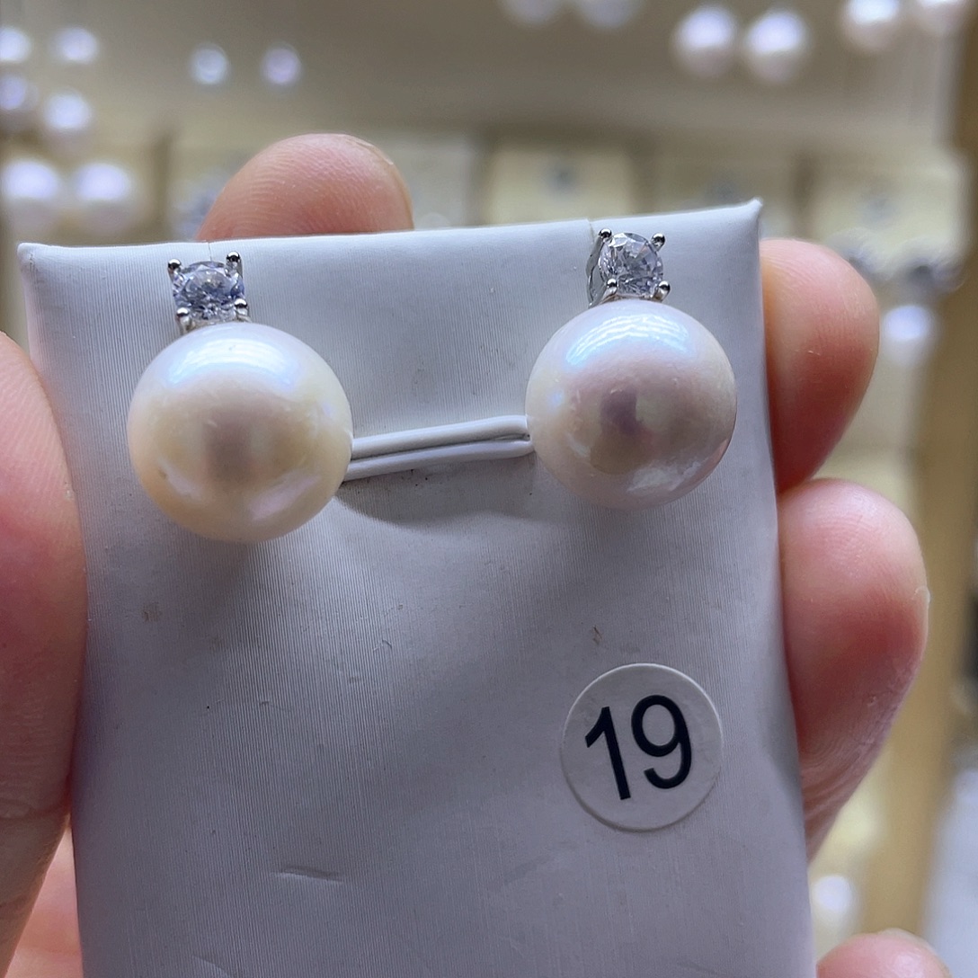 耳饰淡水珍珠银S925镶嵌