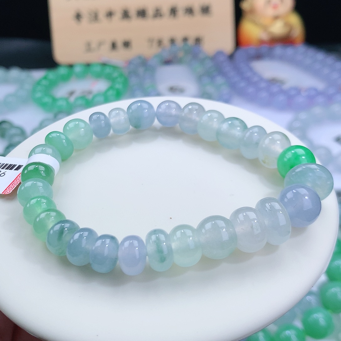 翡翠手链未镶嵌卡8-10