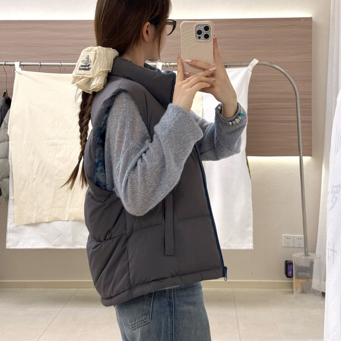 90白鸭绒女短款秋冬新外穿加厚立领保暖洋气两面穿休闲百搭马甲