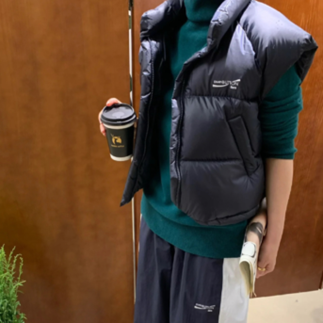 PUSHBUTTON 早秋 立领 棉马甲背心