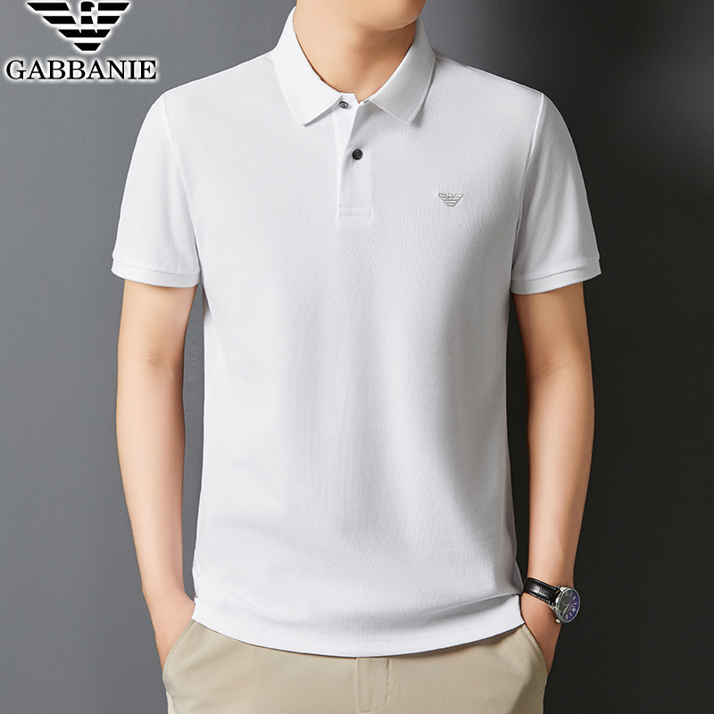 短袖男爆款新款男士短袖t恤中年男装商务衣服万针刺绣polo衫男款