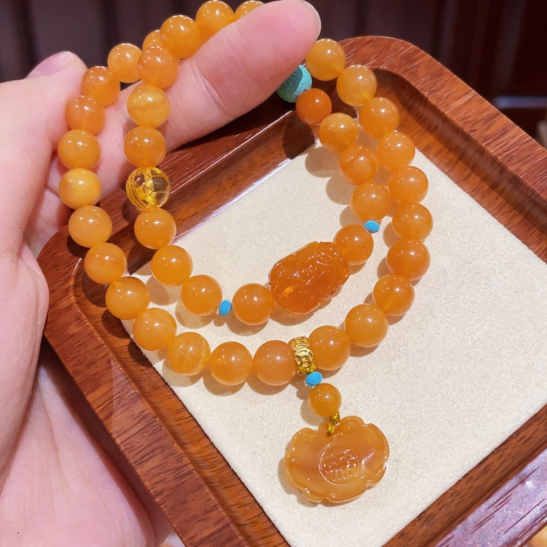 蜜蜡手链未镶嵌手串