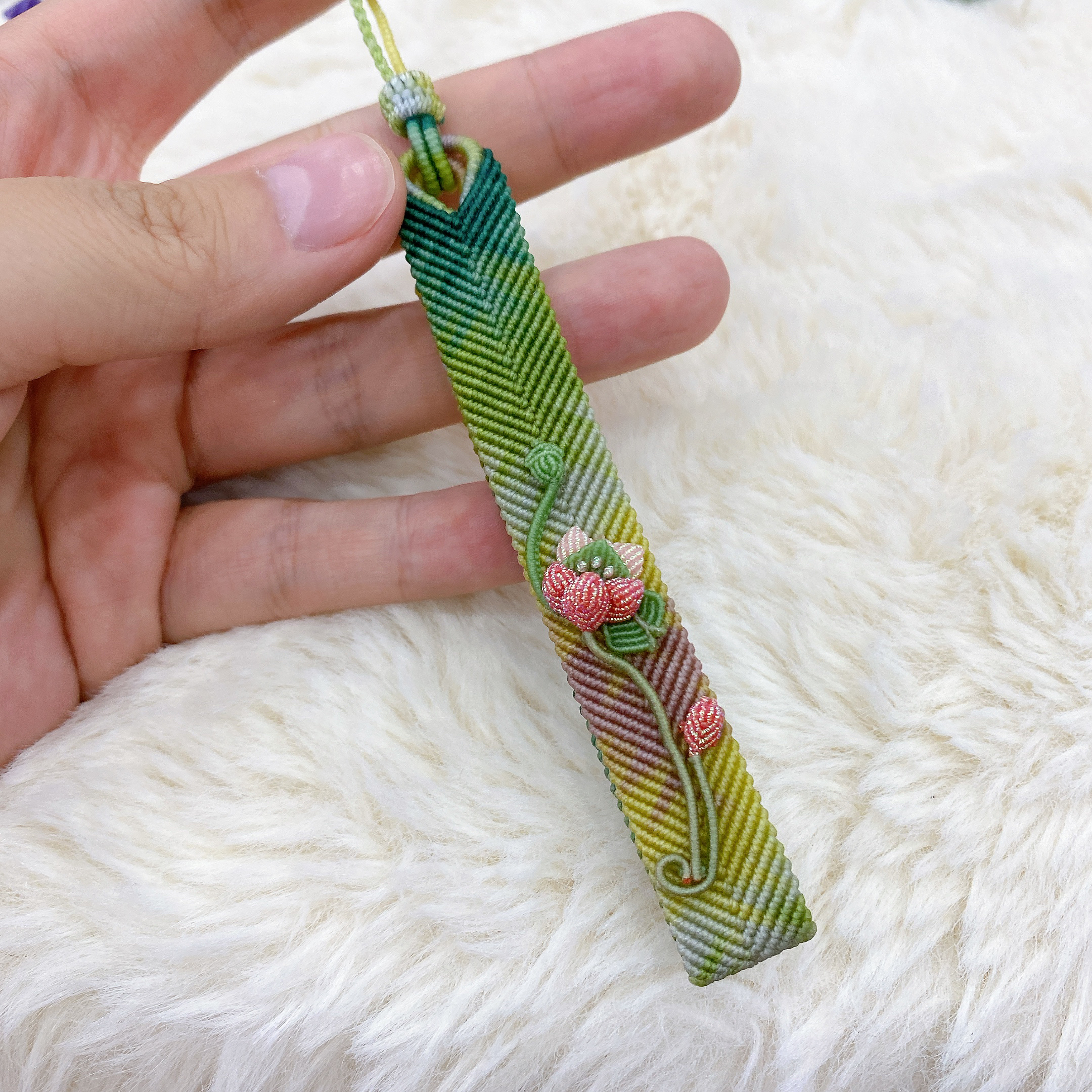 好运连连手机挂纯手工编绳