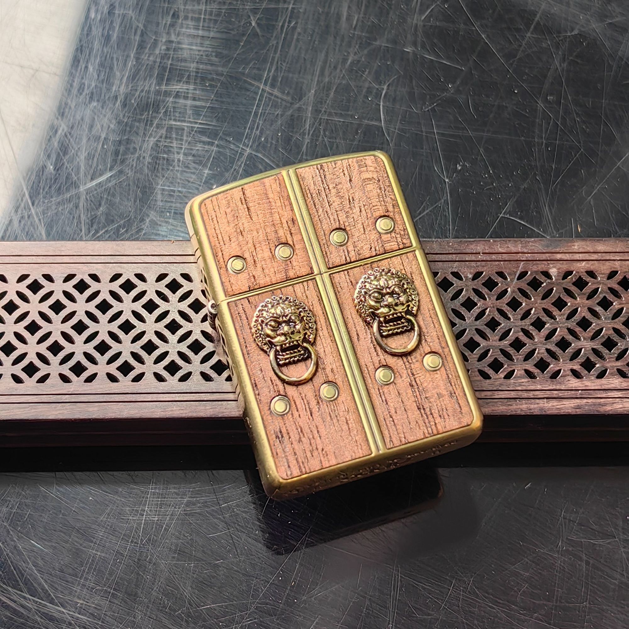 zippo打火机 DB 盔甲金色财富之门  DY9910DK*784dabai