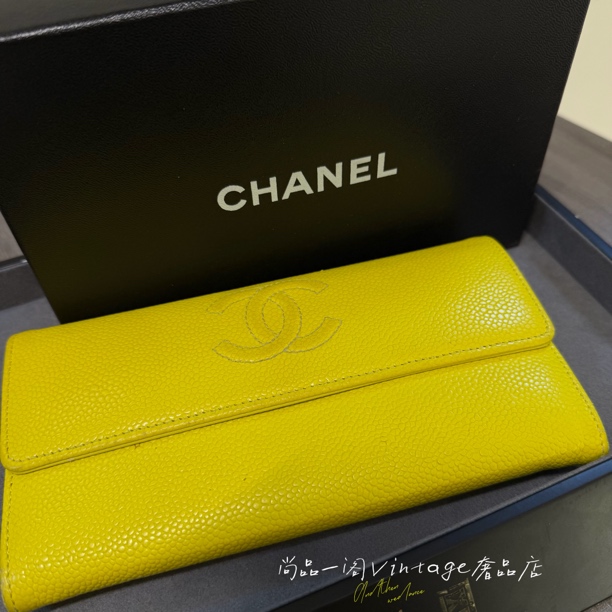 95新 Chanel/香奈儿 尚品一阁/小鸡黄鱼子酱钱包