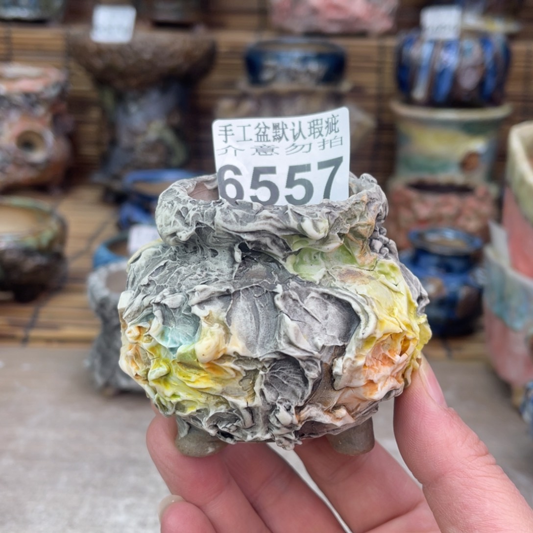 手工花盆默认瑕疵完美者勿拍