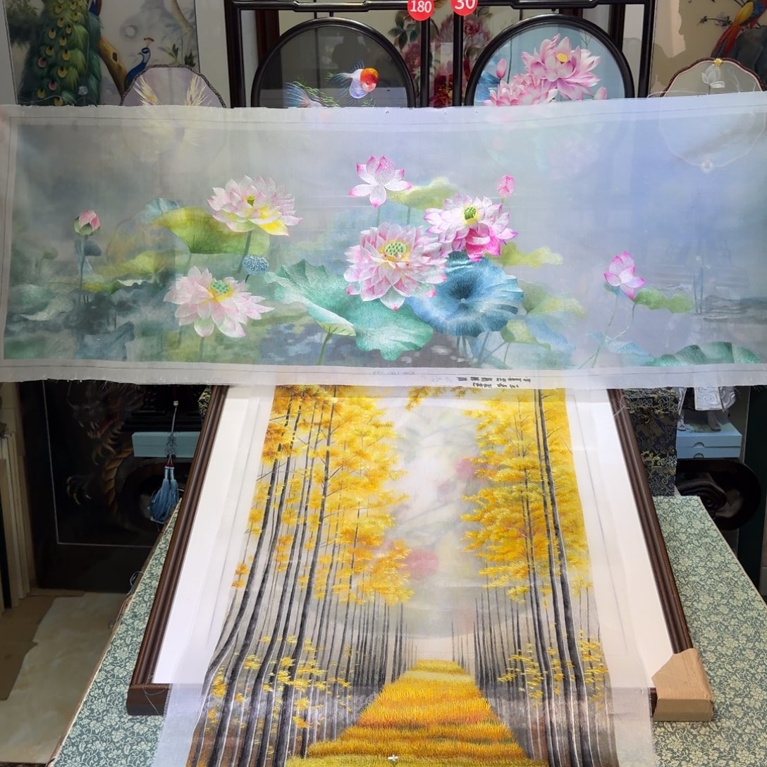 刺绣手工苏绣工艺单面绣片