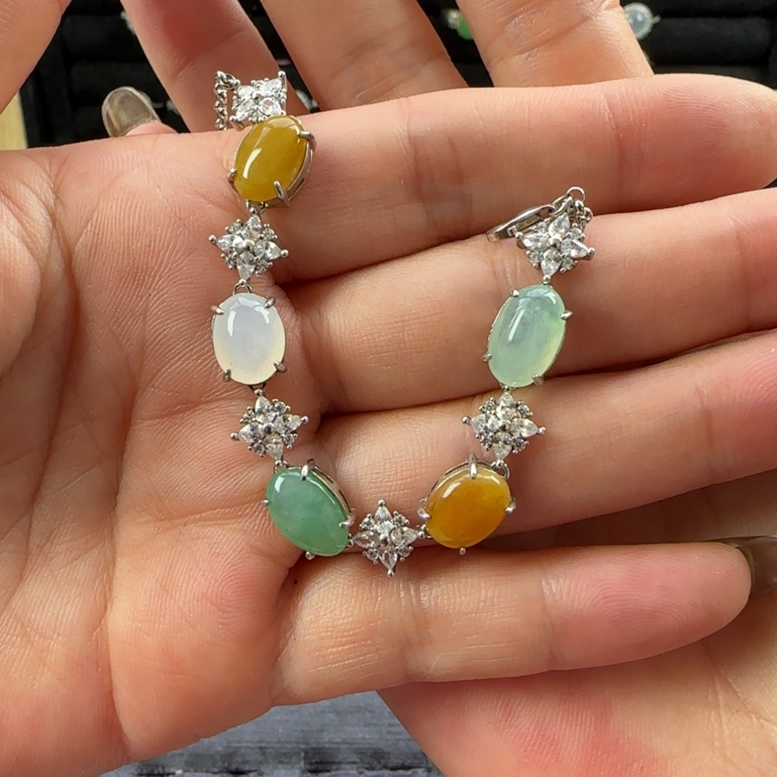 翡翠银S925镶嵌戒指