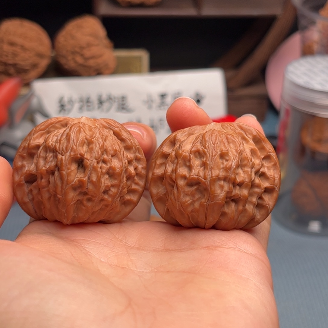 文玩核桃把件磨盘40