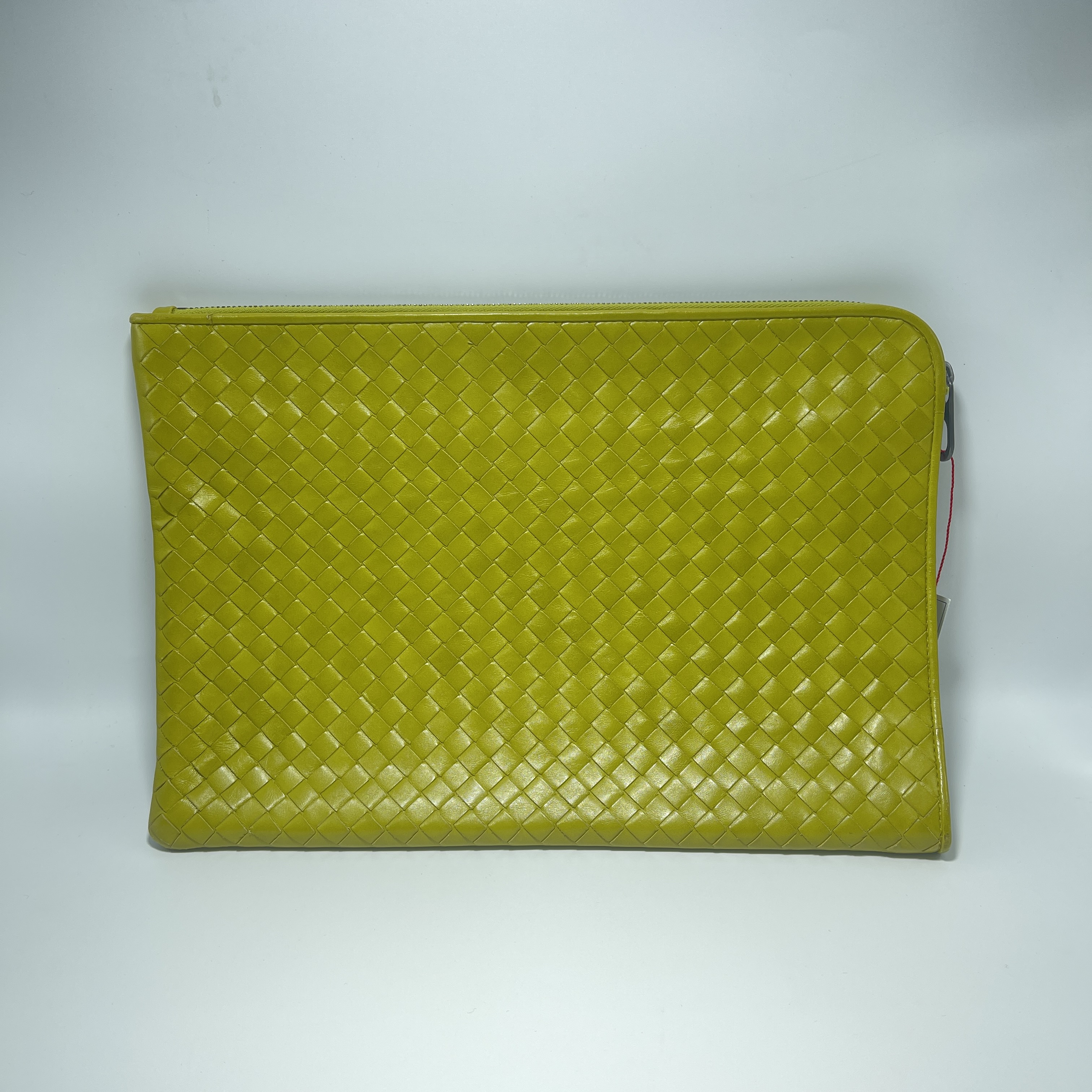 95新 BOTTEGA VENETA/葆蝶家 经典编织果绿色/手拿时尚女士包
