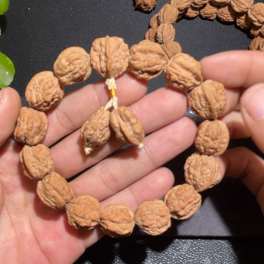 ****熊文玩核桃手串嵩山蛤蟆头无削尖无泡药无打底刷色