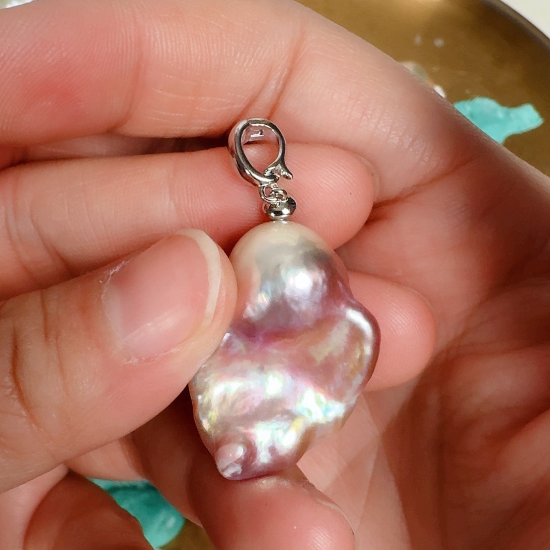 淡水珍珠银S925镶嵌颈饰