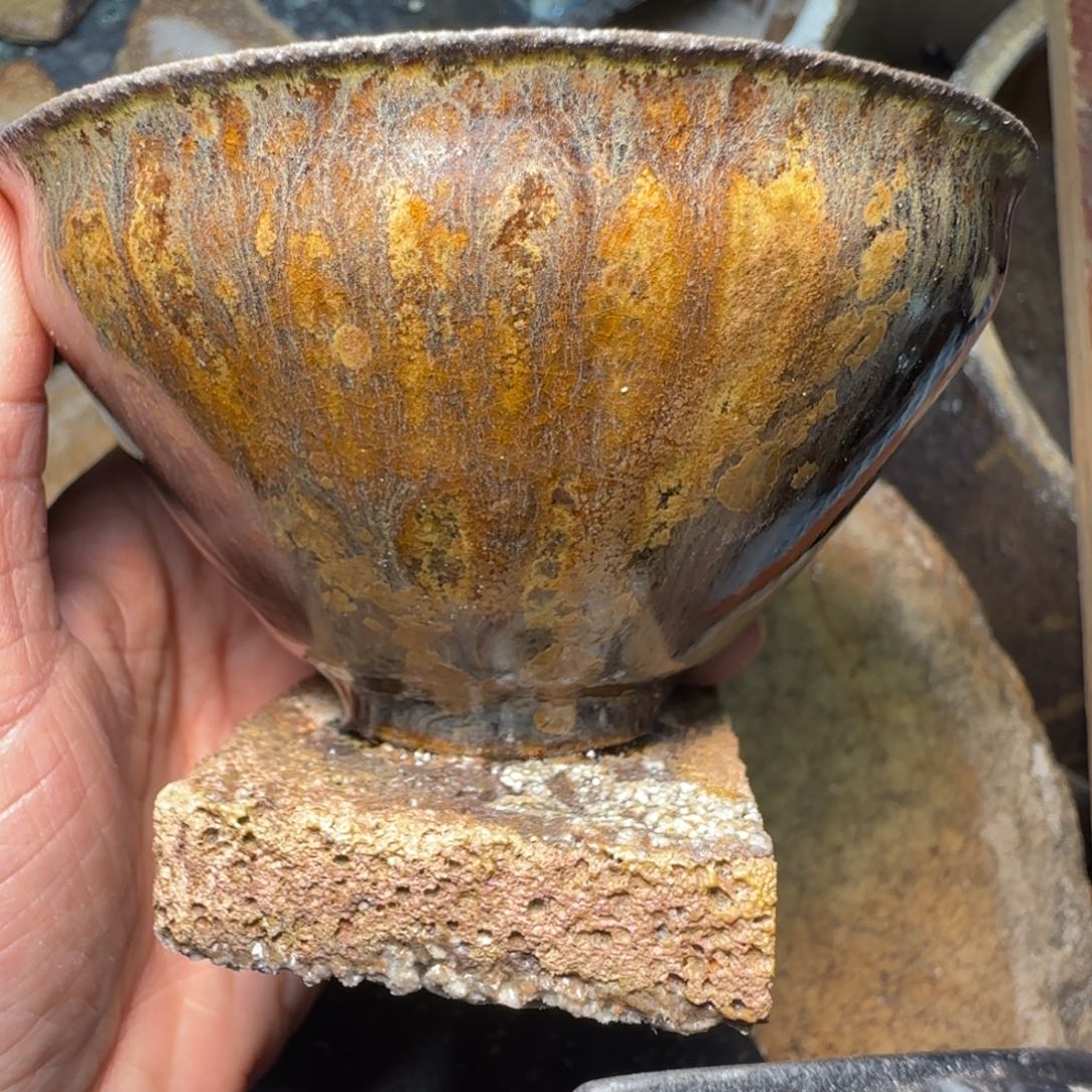 柴烧建盏茶盏茶杯49