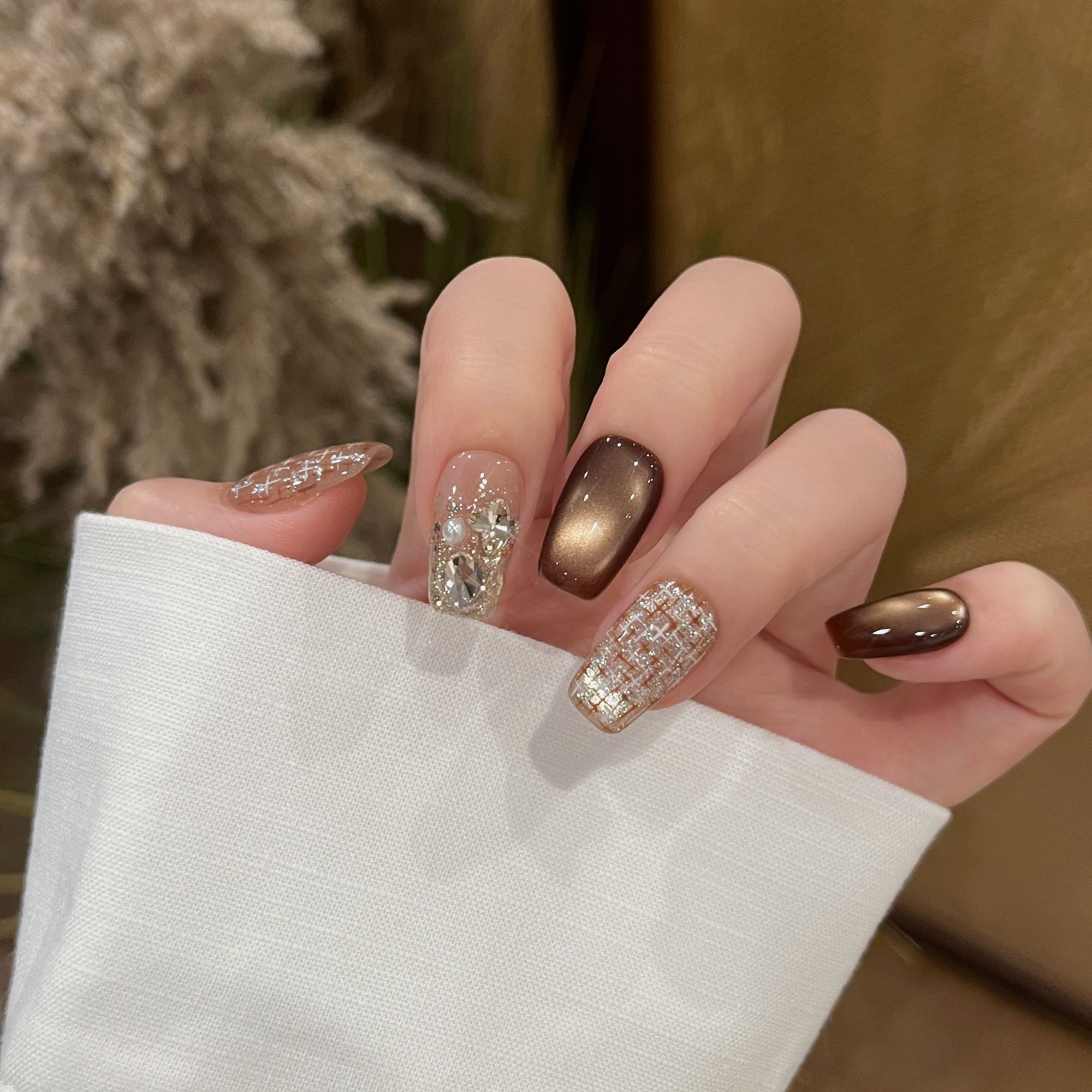 茉哉【可可小香】纯手工定制拆卸穿戴甲A4594