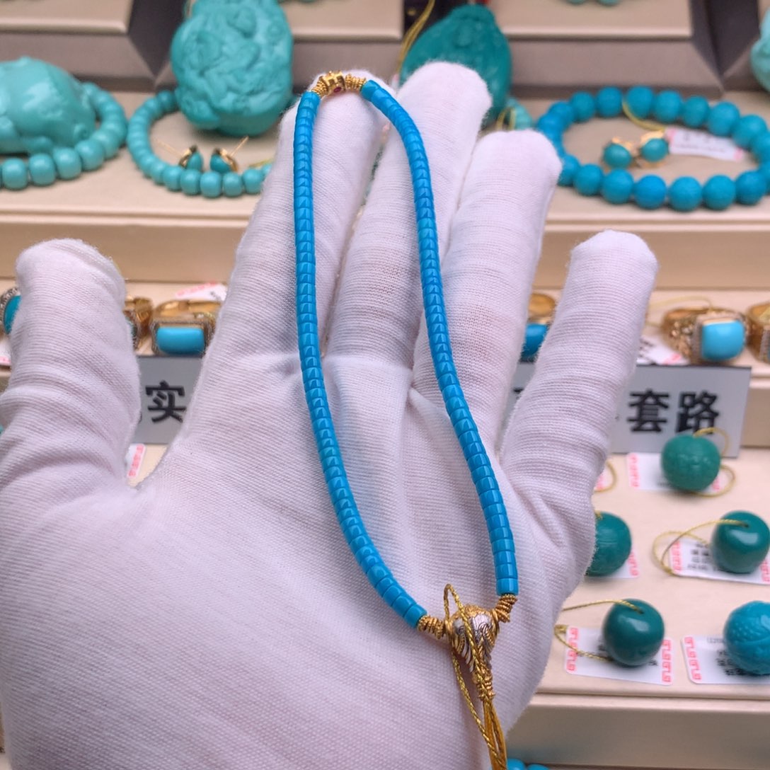 绿松石珠宝奇石18K金镶嵌改****精