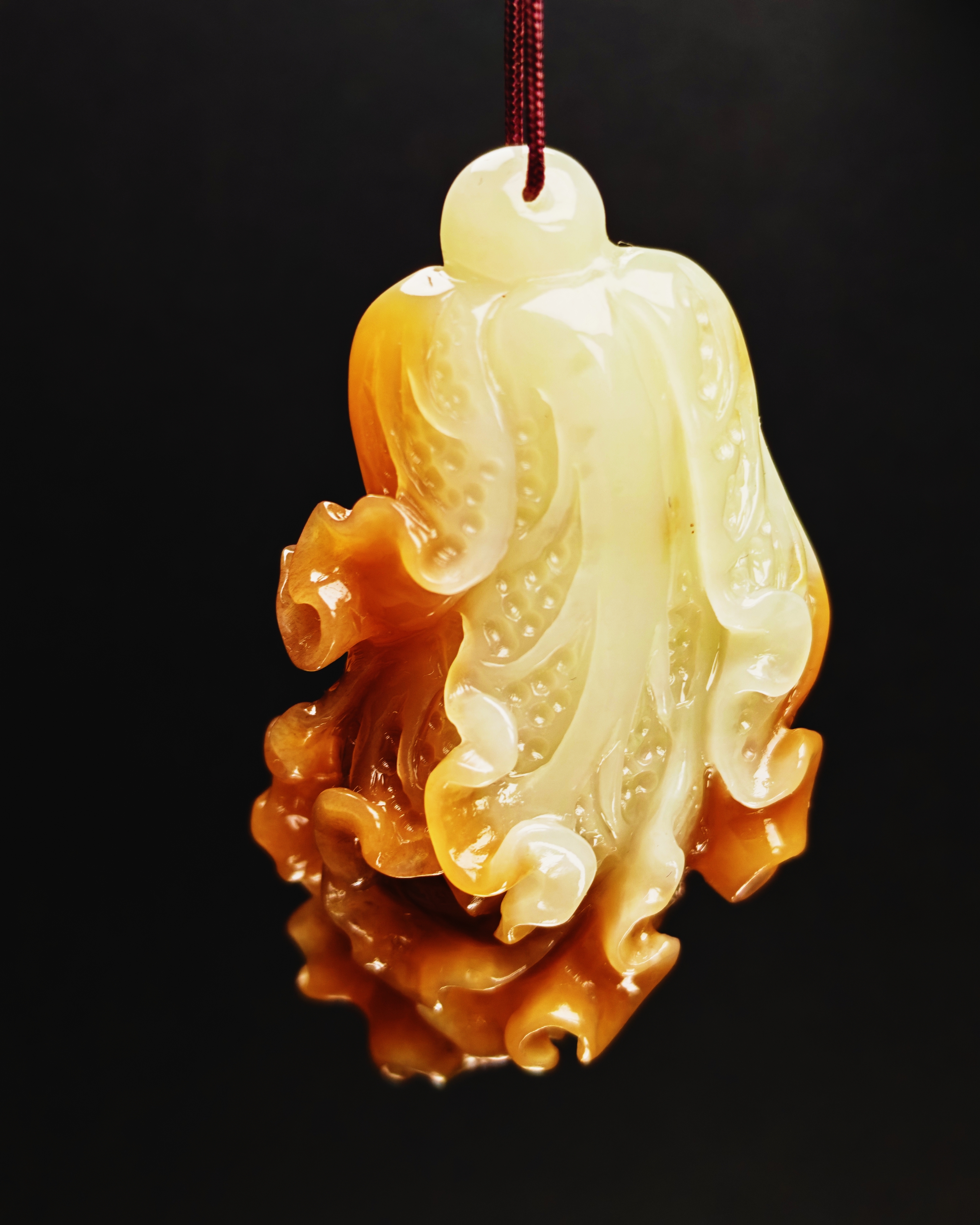 黄白老玉桌摆-来财（百财）