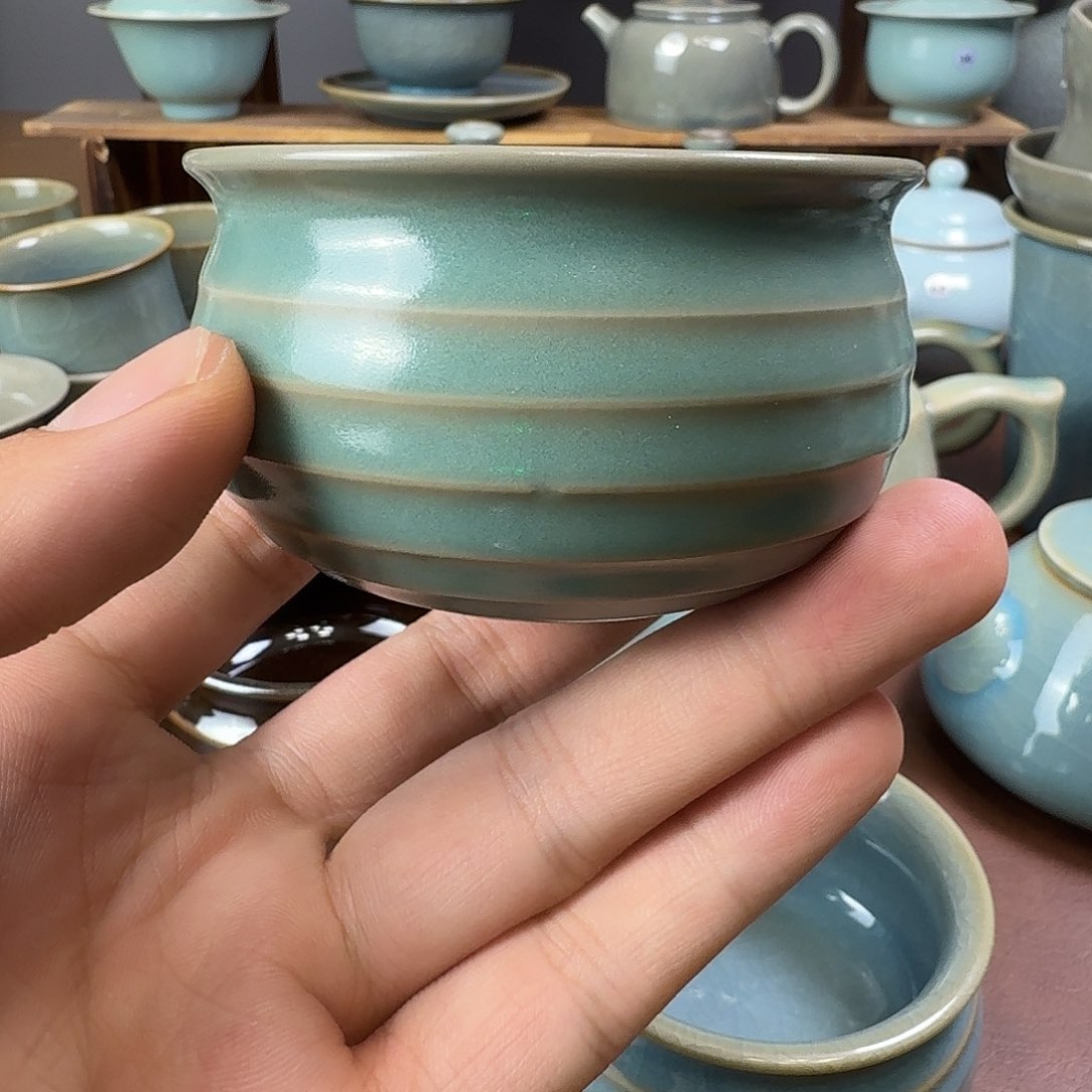 摆件微瑕青绿钱袋子哈哈