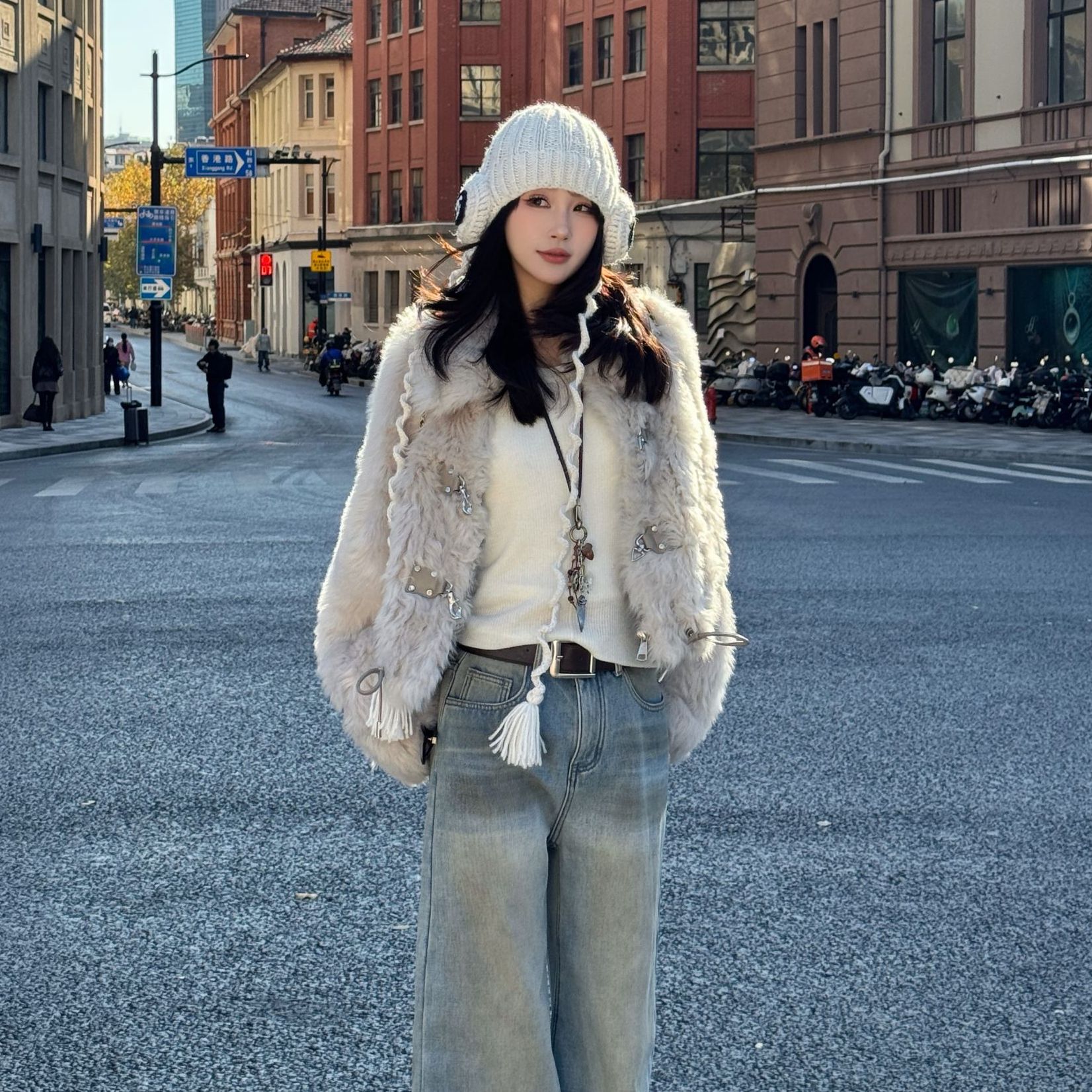 喜好MAX「冬季甄选」宝藏托卡 托斯卡纳皮毛一体皮草女装外套 891