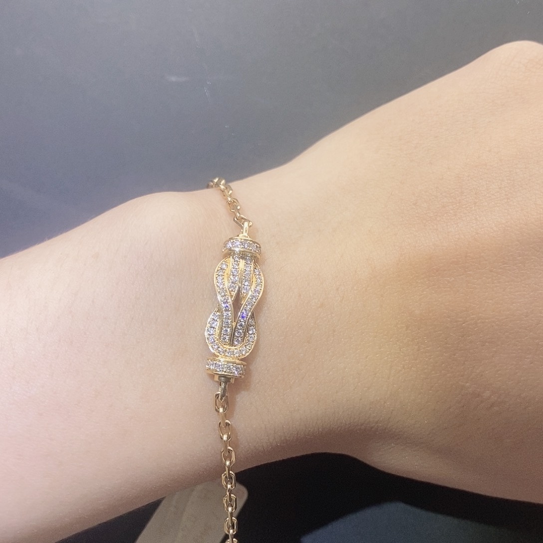 钻石手链18K金镶嵌八字手链k黄