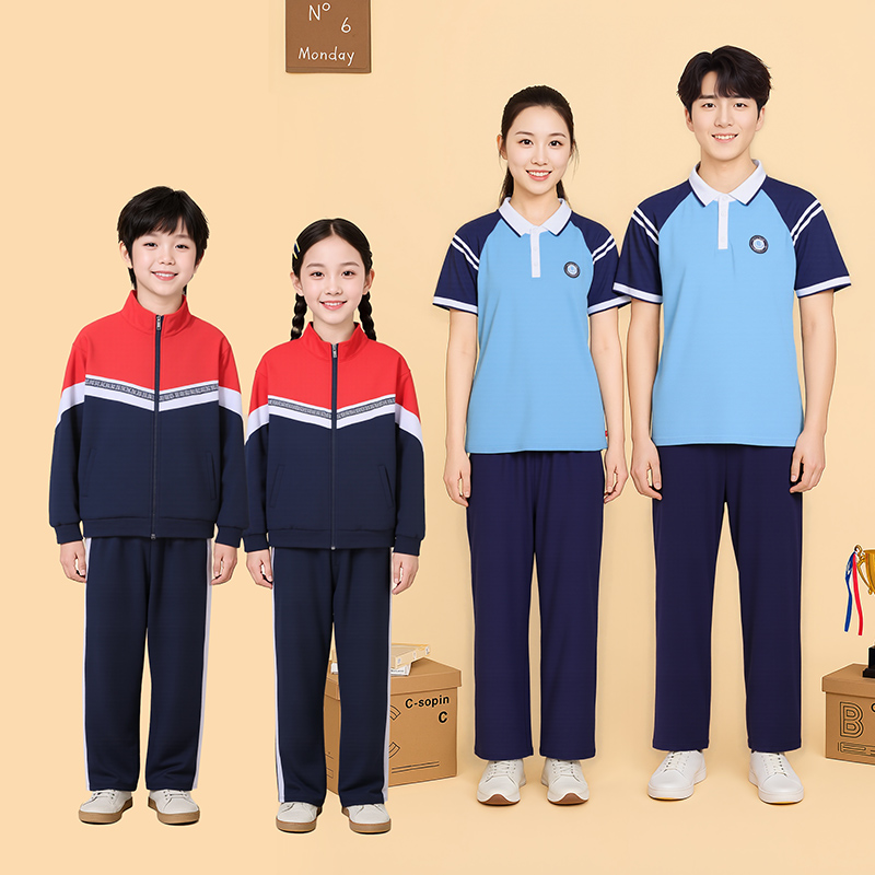 九江市2025年新款中小学生统一校服春夏秋冬四季校服套装定制面料